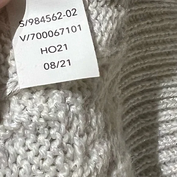 Athleta Crossroads Crew Sweater In Bright White Metallic Cable Knit H - Picture 8 of 12